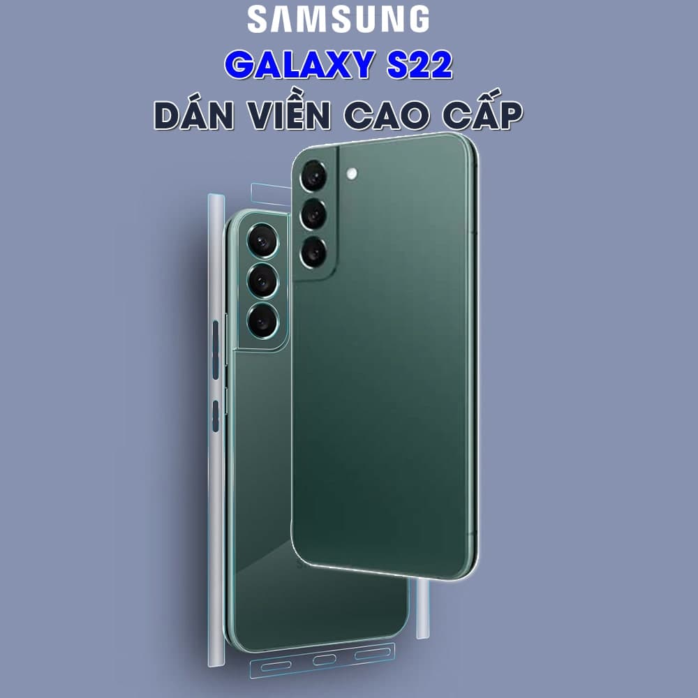 Dán cạnh viền Samsung Galaxy S22 dẻo vân mờ carbon - 2 Bộ
