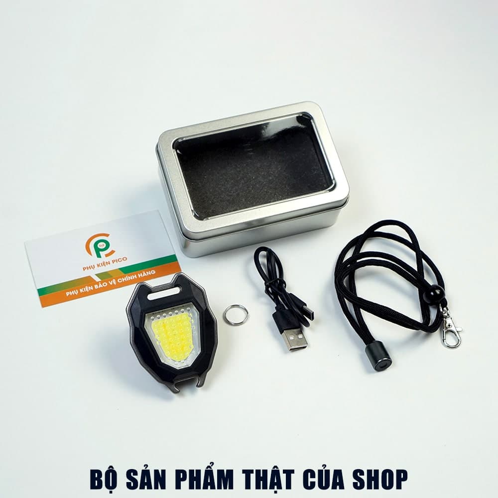 Đèn Led cod mini siêu sáng 5in1 Led Pro Max đa năng có bật lửa Pin sạc USB - Bật lửa Móc Khóa đèn pin mini led đa năng - 2