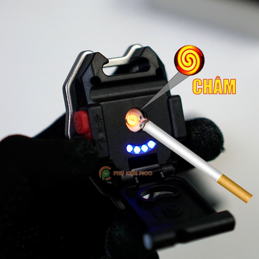 Đèn Led cod mini siêu sáng 5in1 Led Pro Max đa năng có bật lửa Pin sạc USB - Bật lửa Móc Khóa đèn pin mini led đa năng - 6