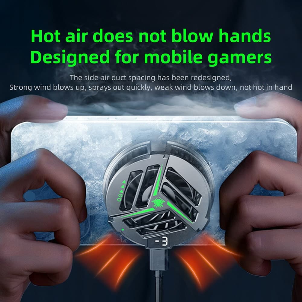 Quạt tản nhiệt điện thoại sò lạnh từ tính Plextone EX1 màn hình hiển thị nhiệt độ Led RGB - 5