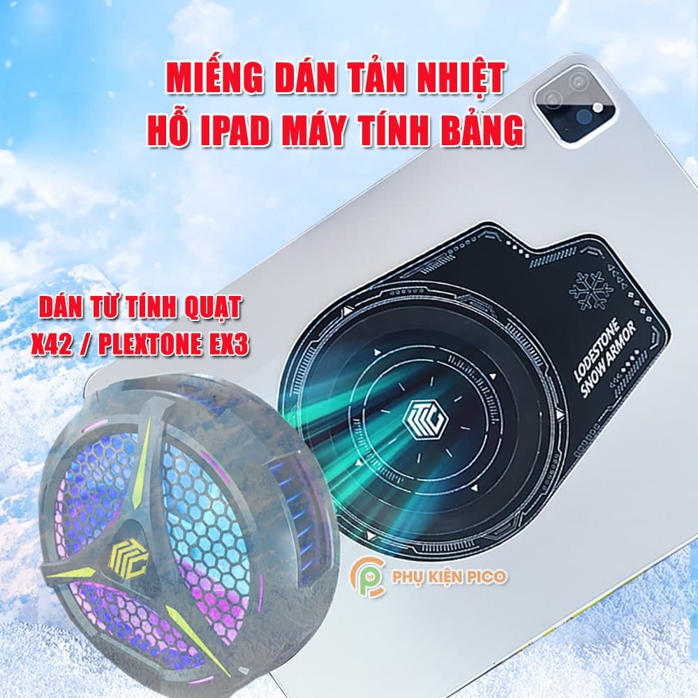 Miếng dán tản nhiệt hỗ iPad máy tính bảng dùng quạt tản nhiệt sò lạnh P6 siêu to