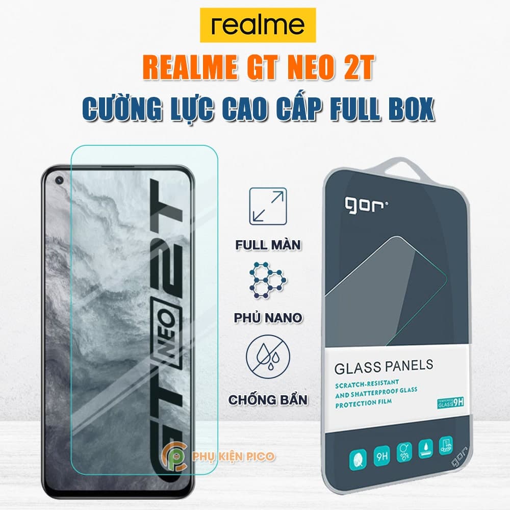 Kính cường lực Realme GT Neo 2T full màn hình chính hãng Gor phủ nano