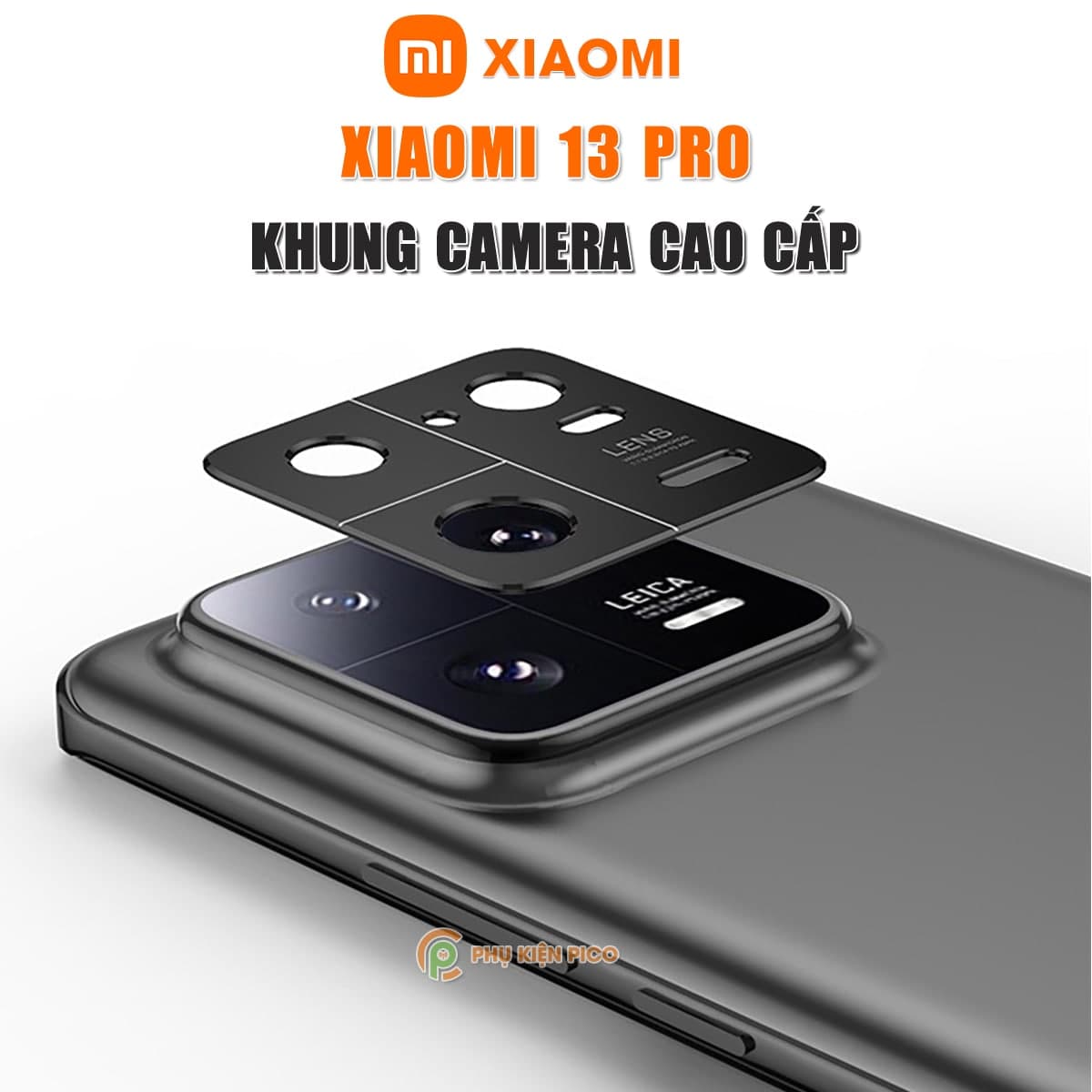 Dán camera Xiaomi 13 Pro Khung kim loại bảo vệ camera chống trầy xước va đập