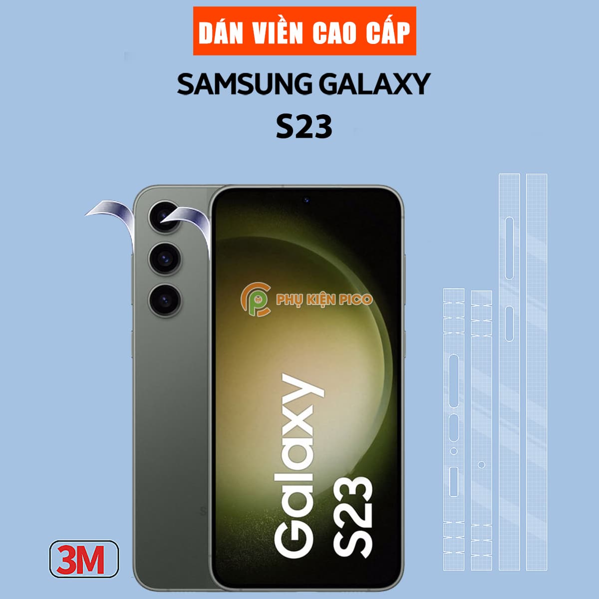 2 Bộ dán viền Samsung S23 - Dán bảo vệ khung viền Samsung Galaxy S23 - 2 Bộ