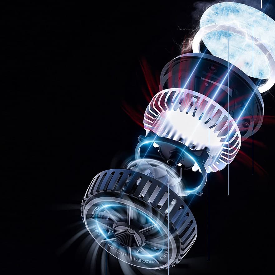 Quạt tản nhiệt điện thoại máy tính bảng Memo CXA2 sò lạnh từ tính led RGB - 5