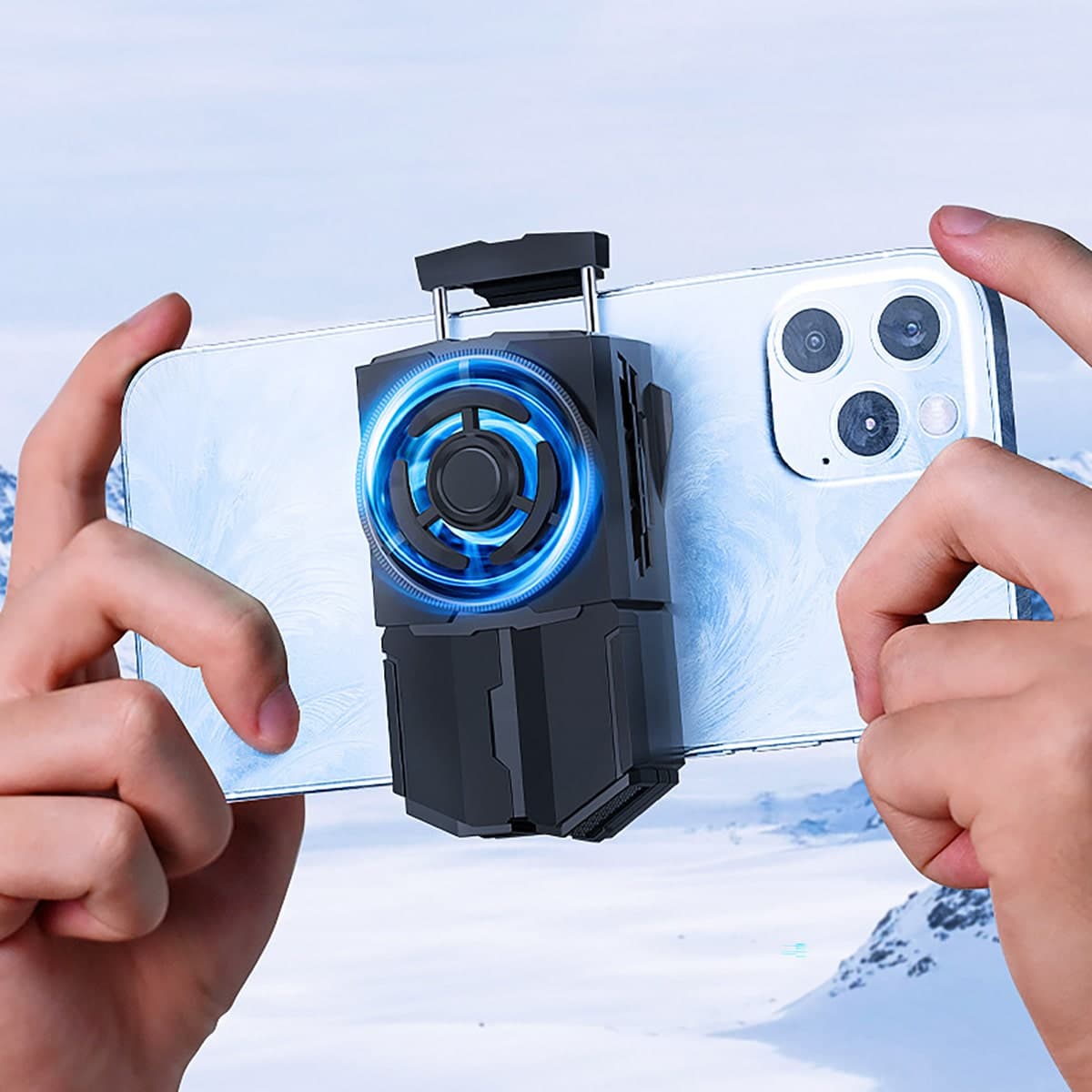 Quạt tản nhiệt điện thoại Memo DLA5 sò lạnh có Pin led RGB quạt tản nhiệt pin không dây - 8