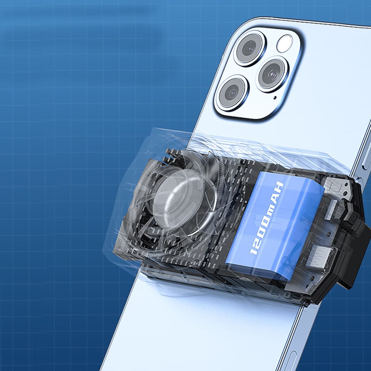 Quạt tản nhiệt điện thoại Memo DLA5 sò lạnh có Pin led RGB quạt tản nhiệt pin không dây - 6