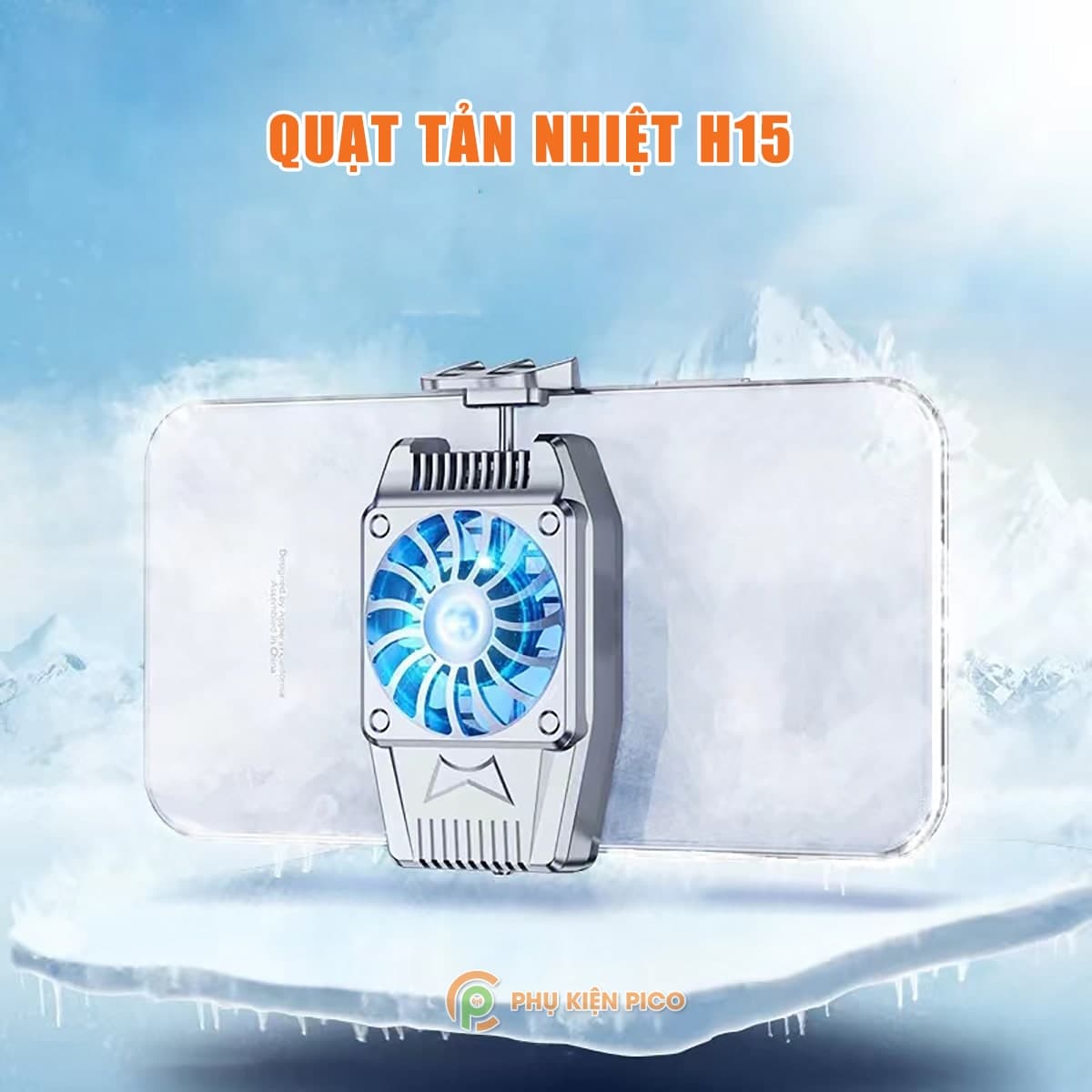 Quạt tản nhiệt điện thoại H15 quạt 9 cánh tốc độ quạt 5000 vòng/phút