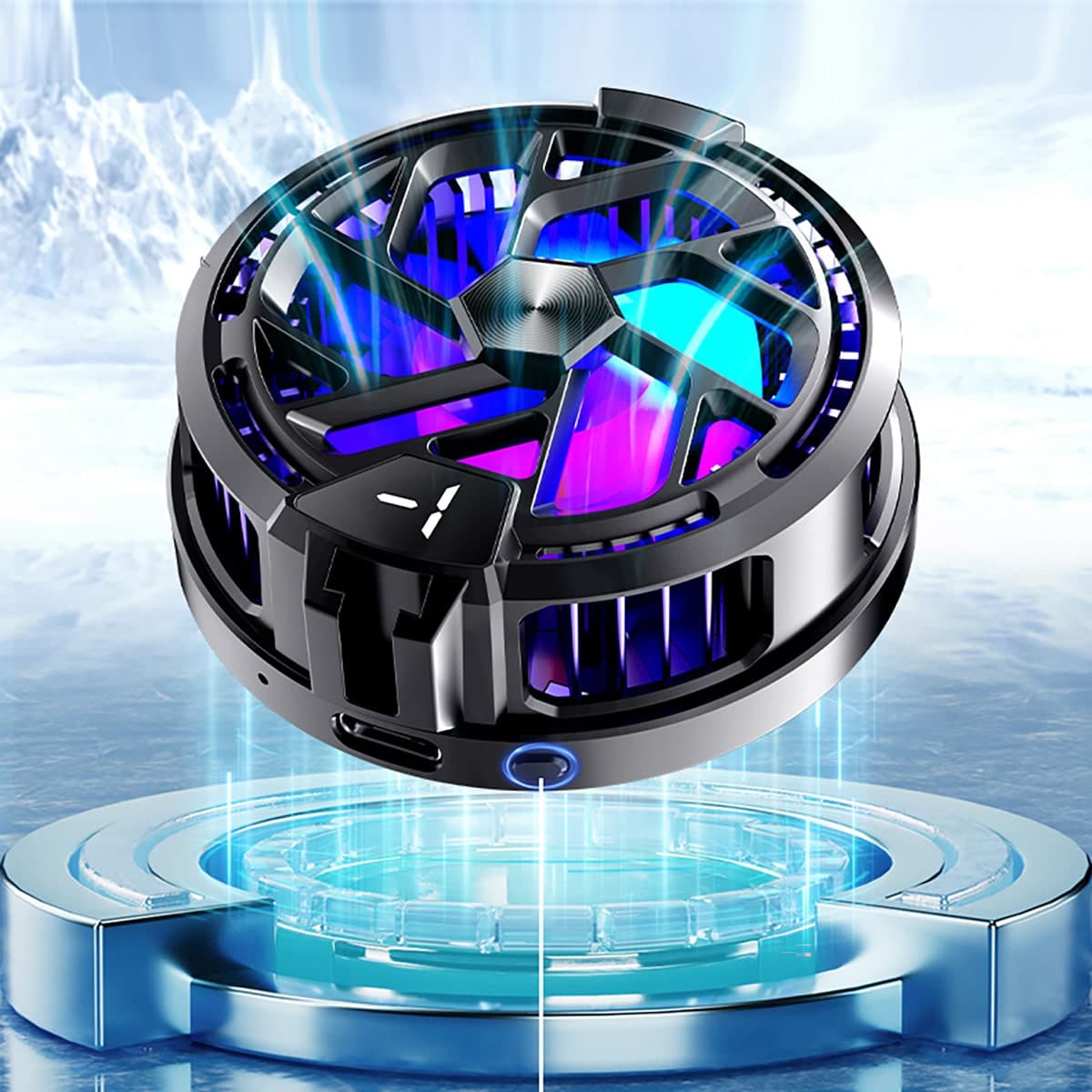 Quạt tản nhiệt điện thoại sò lạnh từ tính L10 màn hình hiển thị nhiệt độ Led RGB 2023 - 9