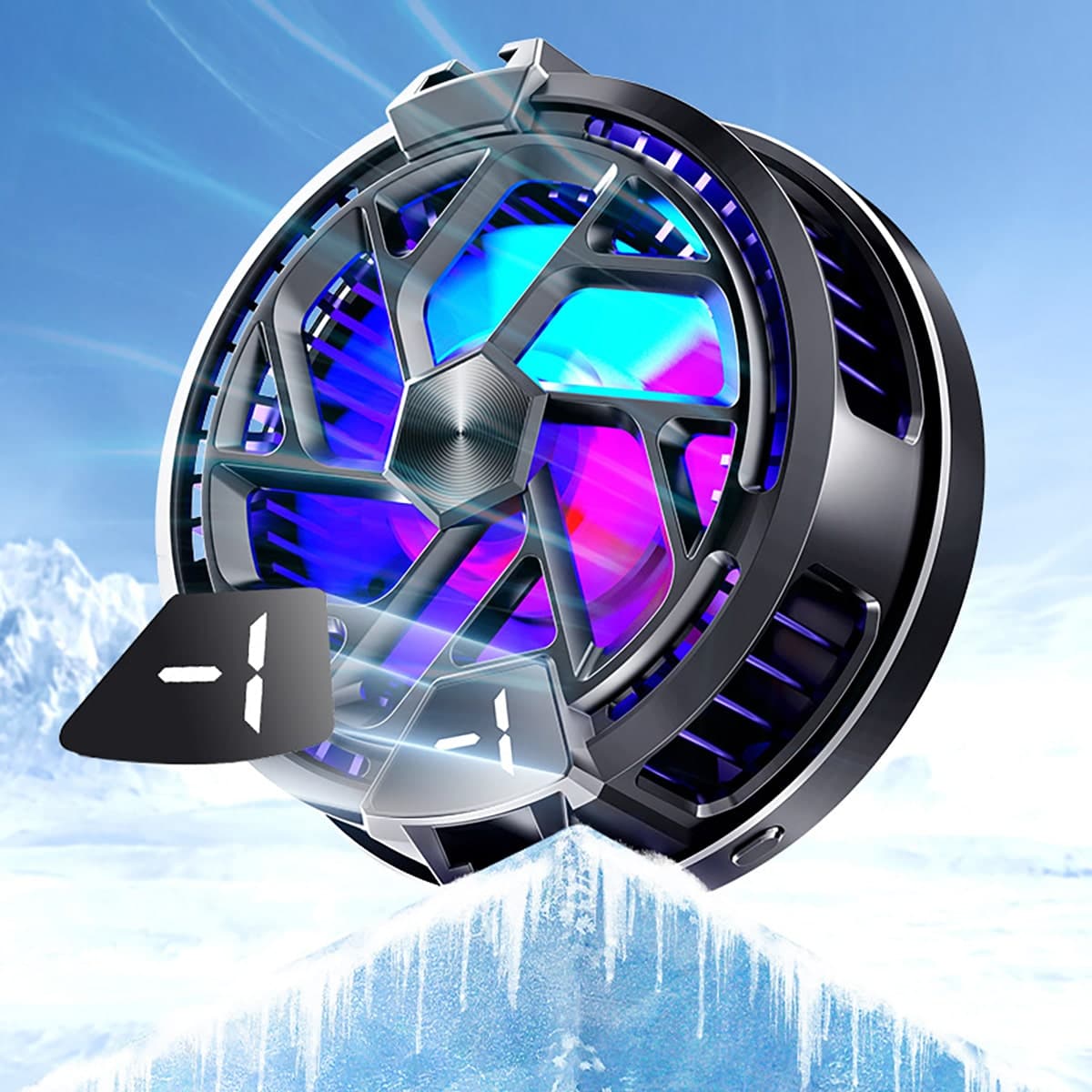 Quạt tản nhiệt điện thoại sò lạnh từ tính L10 màn hình hiển thị nhiệt độ Led RGB 2023 - 3