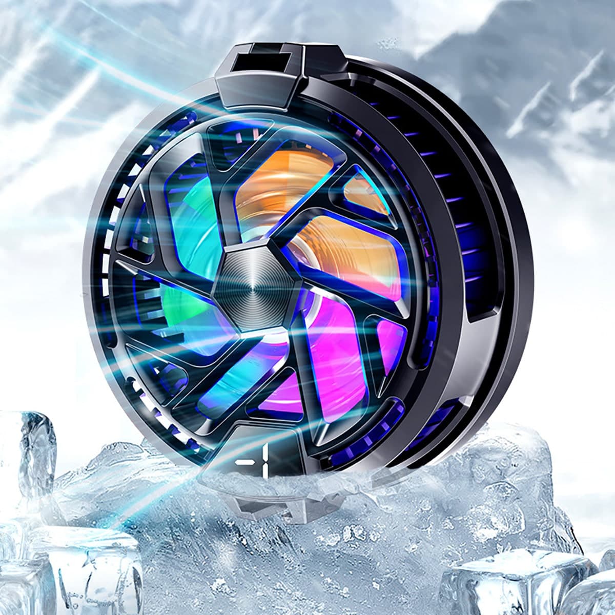 Quạt tản nhiệt điện thoại sò lạnh từ tính L10 màn hình hiển thị nhiệt độ Led RGB 2023 - 2