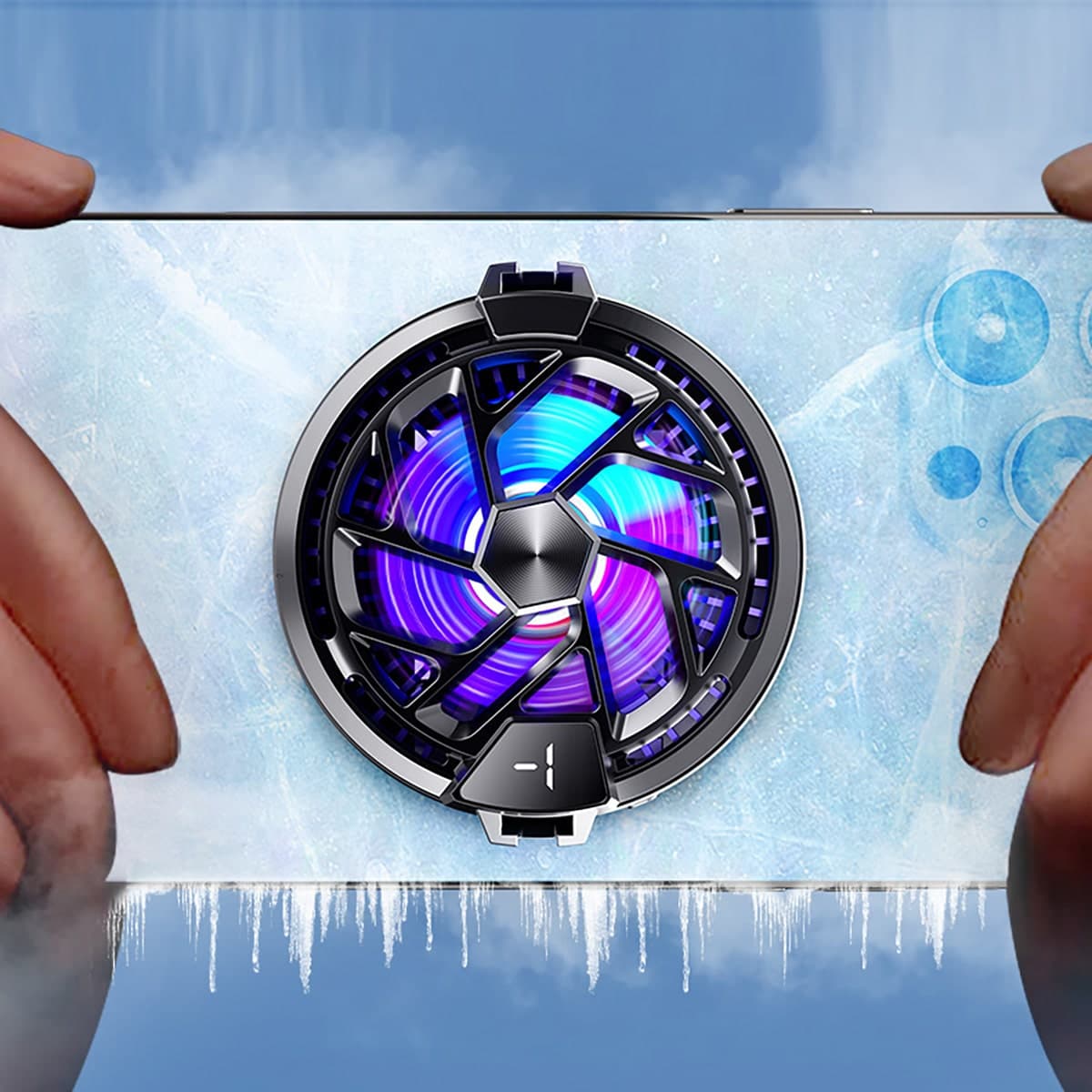 Quạt tản nhiệt điện thoại sò lạnh từ tính L10 màn hình hiển thị nhiệt độ Led RGB 2023 - 6