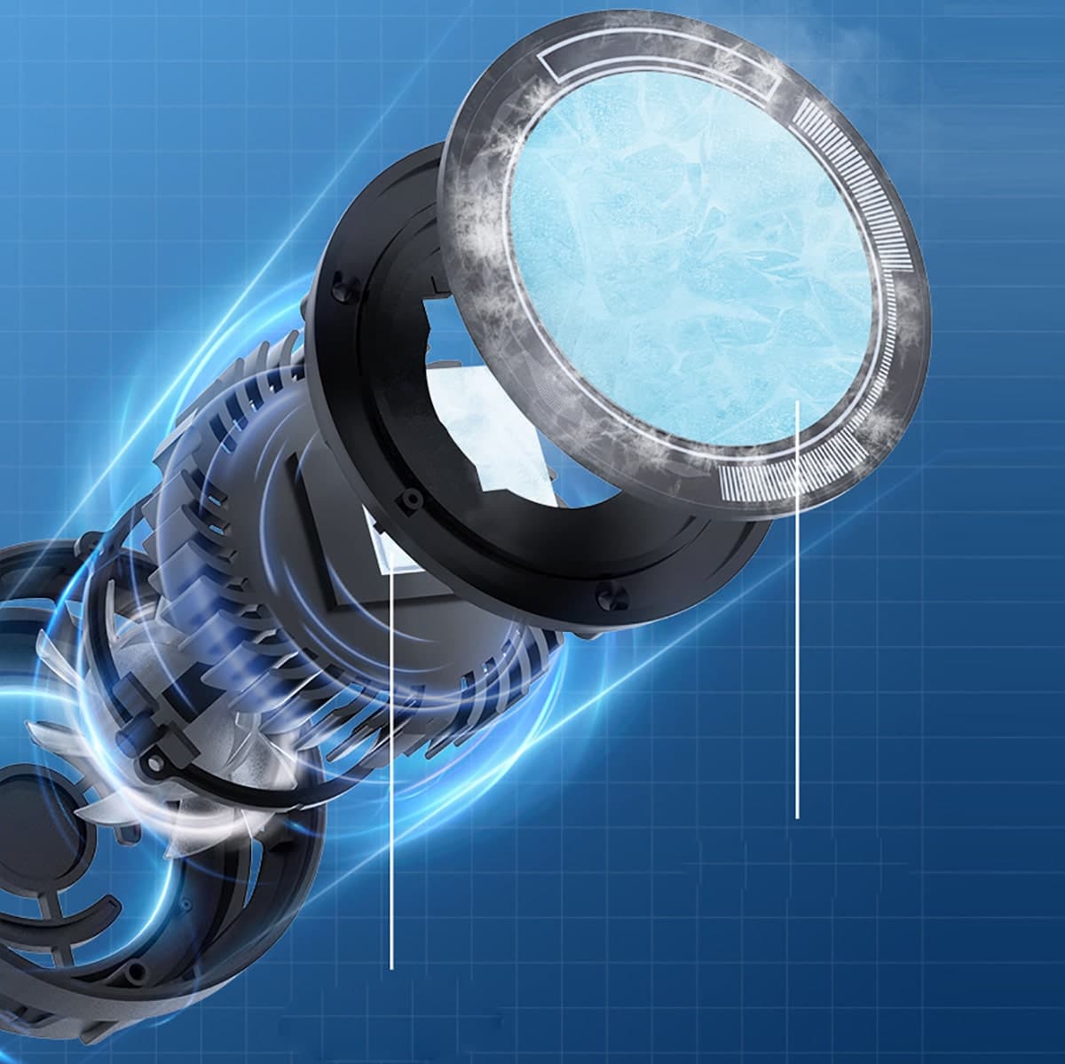 Quạt tản nhiệt điện thoại Ipad Memo CX02 sò lạnh từ tính led RGB hỗ trợ sạc không dây - 9