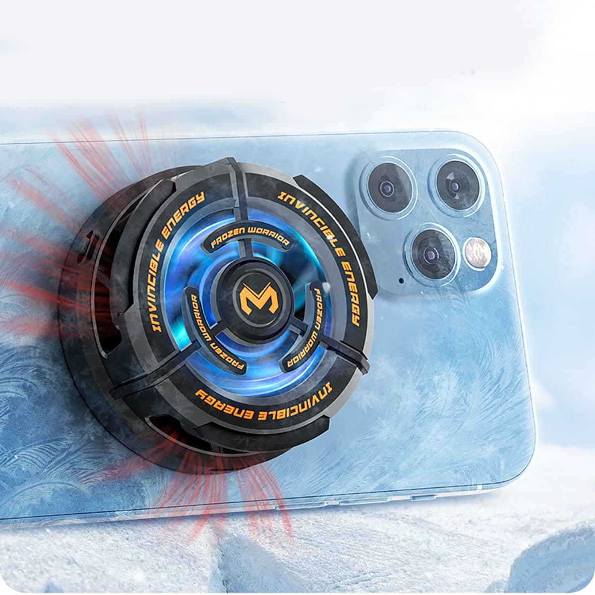 Quạt tản nhiệt điện thoại Ipad Memo CX02 sò lạnh từ tính led RGB hỗ trợ sạc không dây - 5