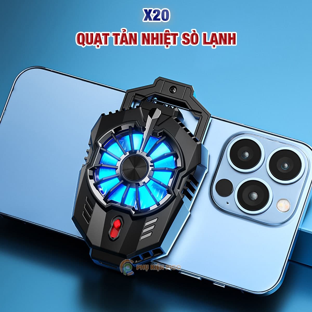 Quạt tản nhiệt điện thoại X20 sò lạnh gaming 2 chế độ điều chính tốc độ