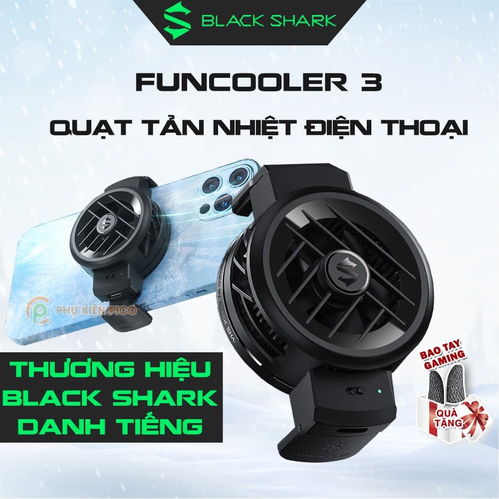 Quạt tản nhiệt điện thoại Black Shark Funcooler 3 làm lạnh siêu nhanh