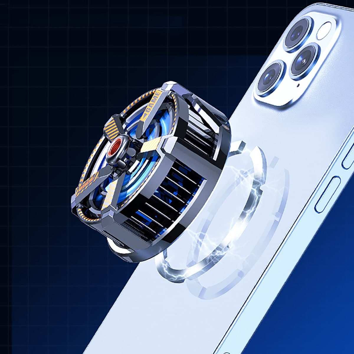 Quạt tản nhiệt điện thoại máy tính bảng Memo CXA3 sò lạnh từ tính led RGB - 4