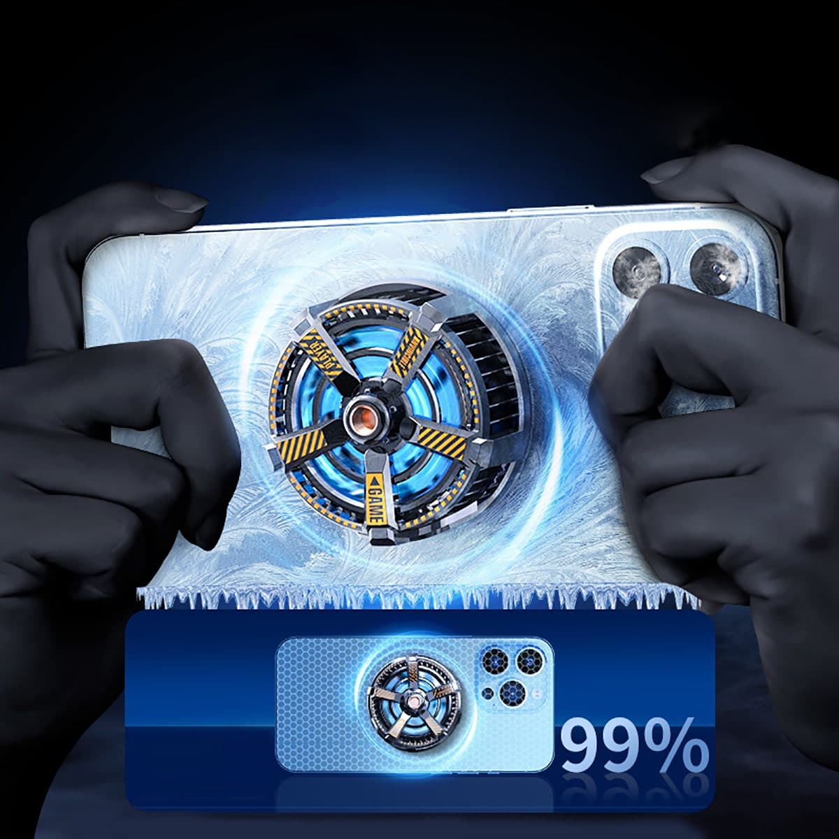 Quạt tản nhiệt điện thoại máy tính bảng Memo CXA3 sò lạnh từ tính led RGB - 9