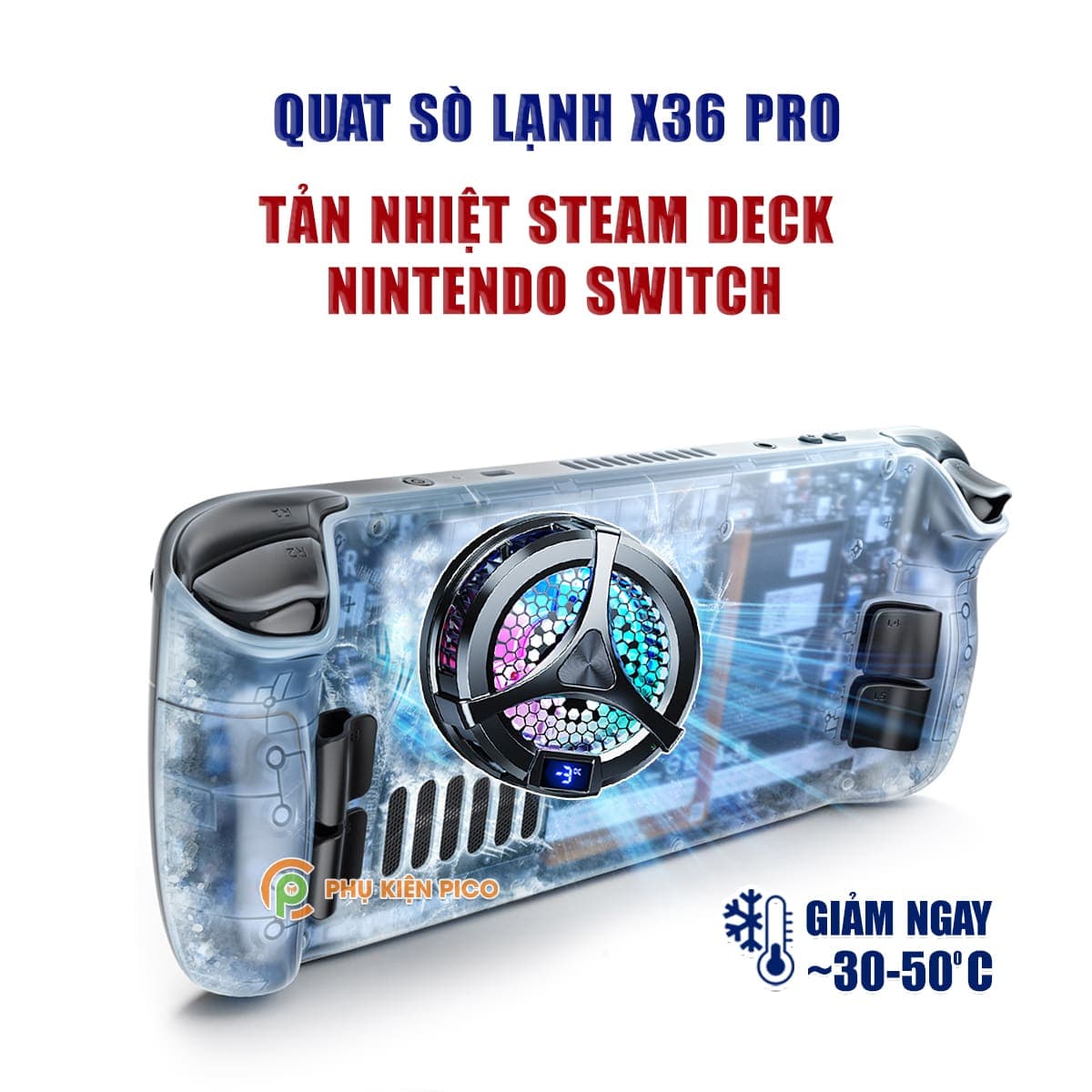 Quạt tản nhiệt máy chơi game Steam Deck Nintendo Switch sò lạnh từ tính X36 Pro