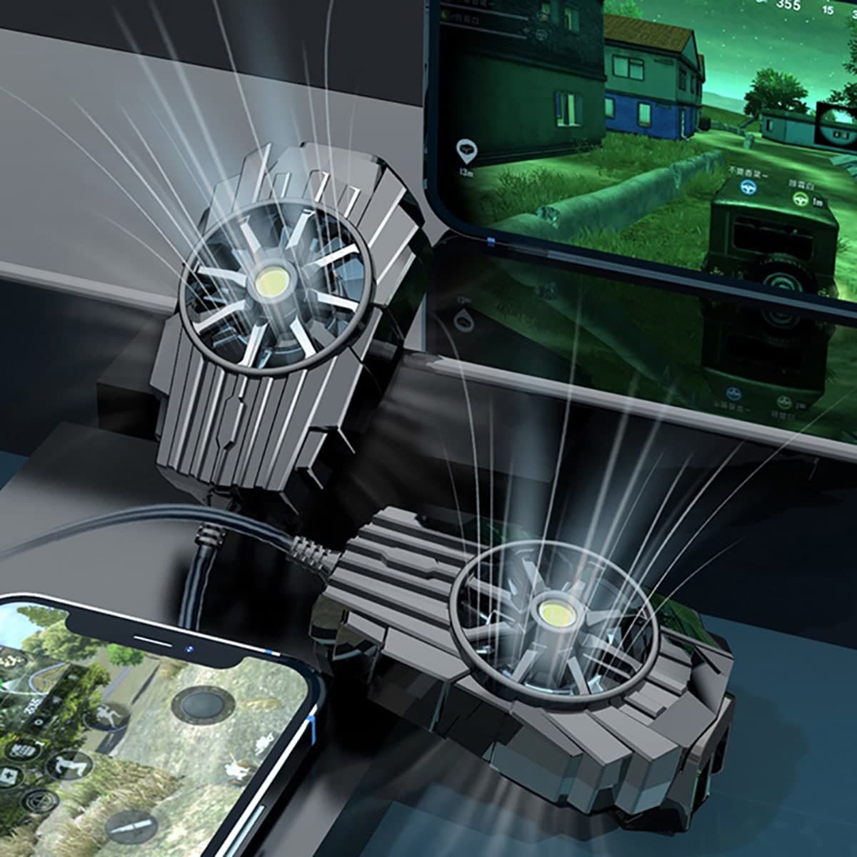 Quạt tản nhiệt điện thoại G6 quạt siêu rẻ - Quạt gió làm mát nhanh sạc trực tiếp chơi game pubg freefire liên quân mobile - 4