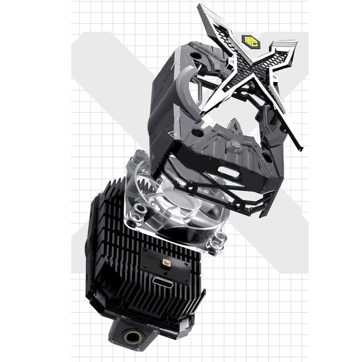 Quạt tản nhiệt điện thoại X65 Ultra siêu tản nhiệt 27W sò lạnh cỡ lớn led RGB bản nâng cấp toàn diện của X65 - 5