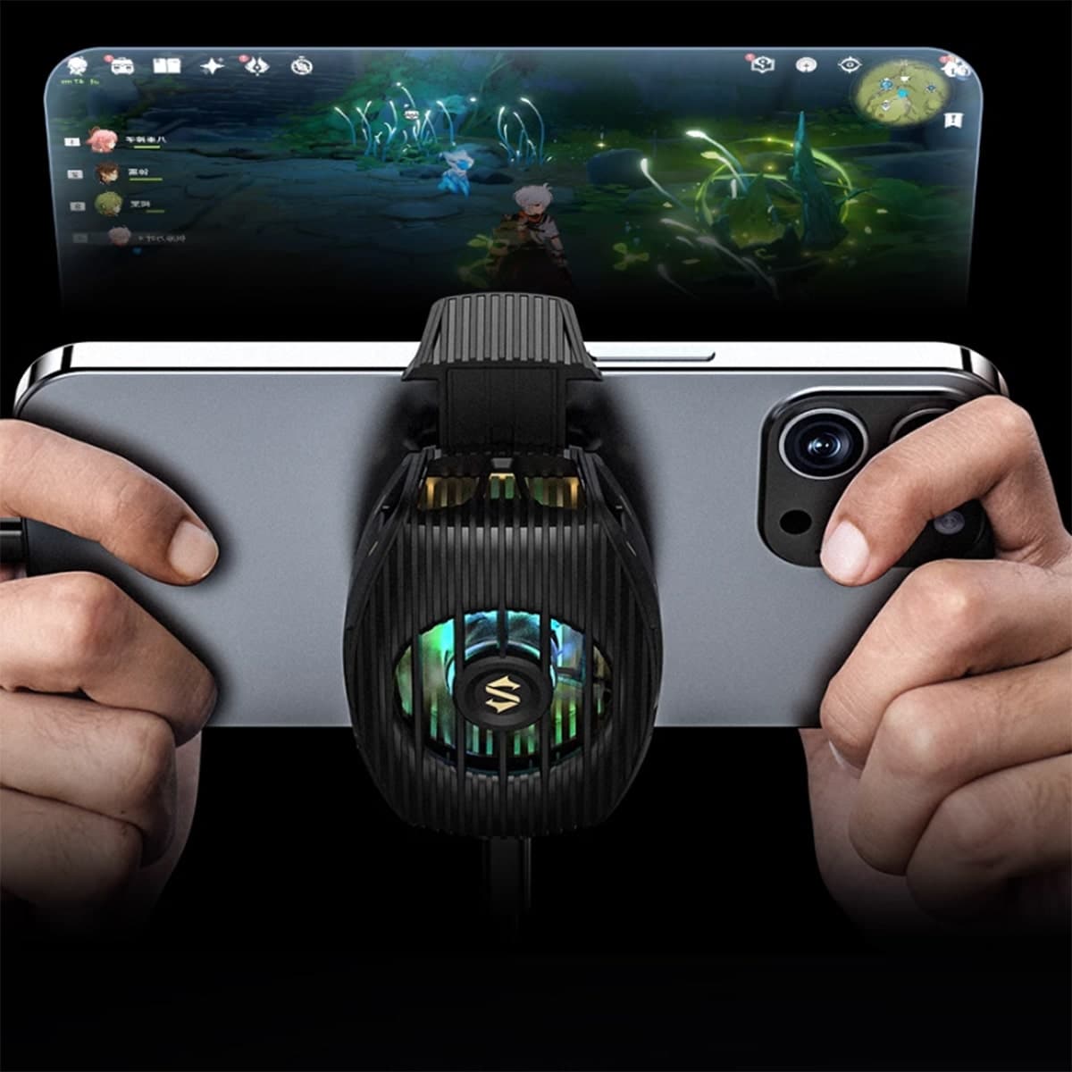 Quạt tản nhiệt điện thoại Black Shark Funcooler 4 led RGB gaming hỗ trợ Livestream - 4