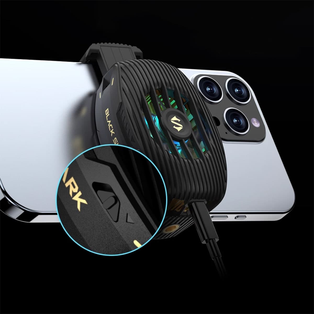 Quạt tản nhiệt điện thoại Black Shark Funcooler 4 led RGB gaming hỗ trợ Livestream - 7