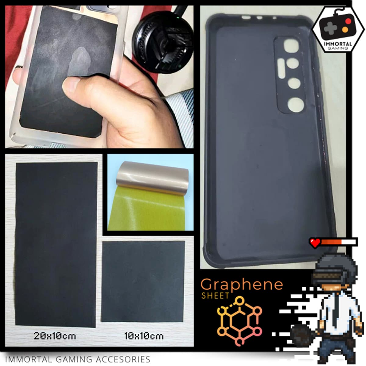 Miếng dán tản nhiệt Graphene hỗ trợ quạt tản nhiệt điện thoại giúp làm mát điện thoại và máy tính bảng - 6