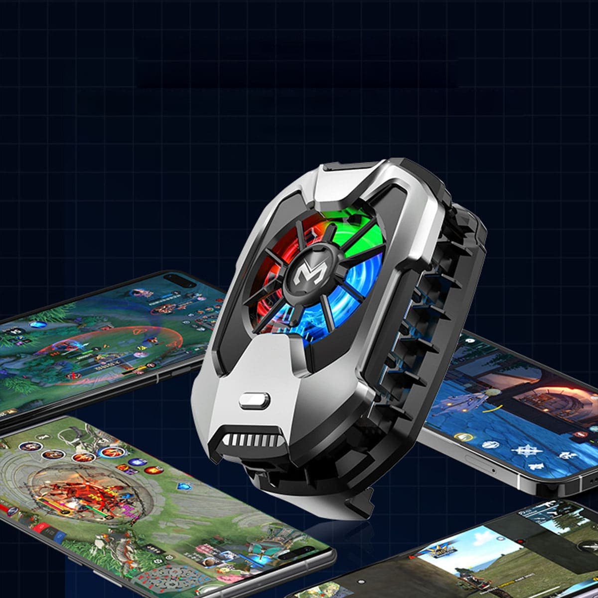 Quạt tản nhiệt điện thoại sò lạnh Memo DLA8 Pro màn hình hiển thị nhiệt độ led RGB - 4