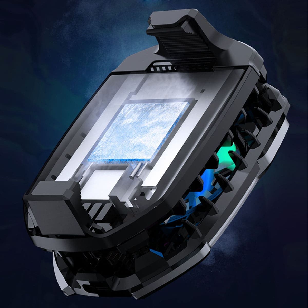 Quạt tản nhiệt điện thoại sò lạnh Memo DLA8 Pro màn hình hiển thị nhiệt độ led RGB - 6