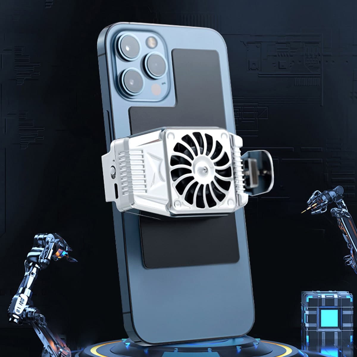 Miếng dán từ tính quạt tản nhiệt điện thoại sò lạnh Gaming siêu cấp V5 - 4