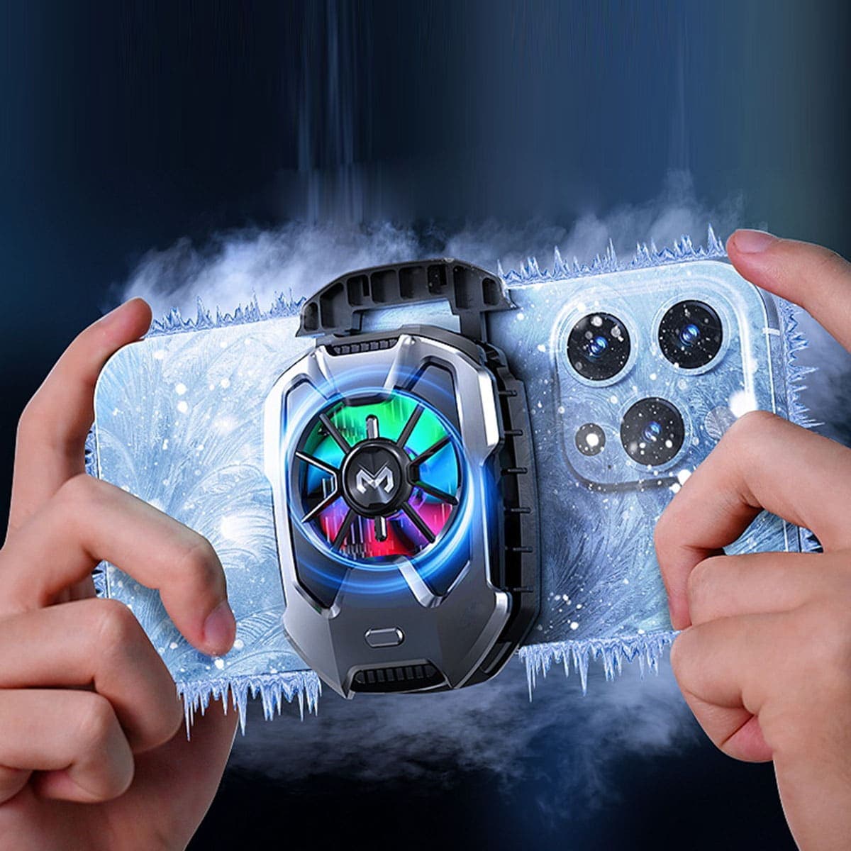 Quạt tản nhiệt điện thoại sò lạnh Memo DLA8 tản nhiệt sò lạnh led RGB - 3