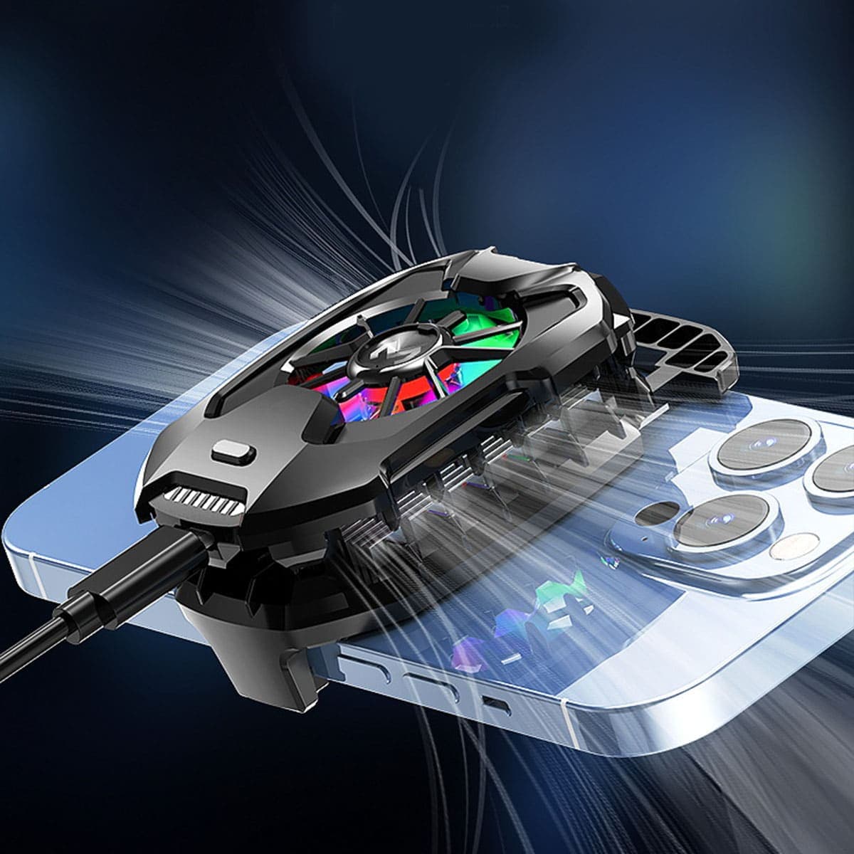 Quạt tản nhiệt điện thoại sò lạnh Memo DLA8 tản nhiệt sò lạnh led RGB - 5