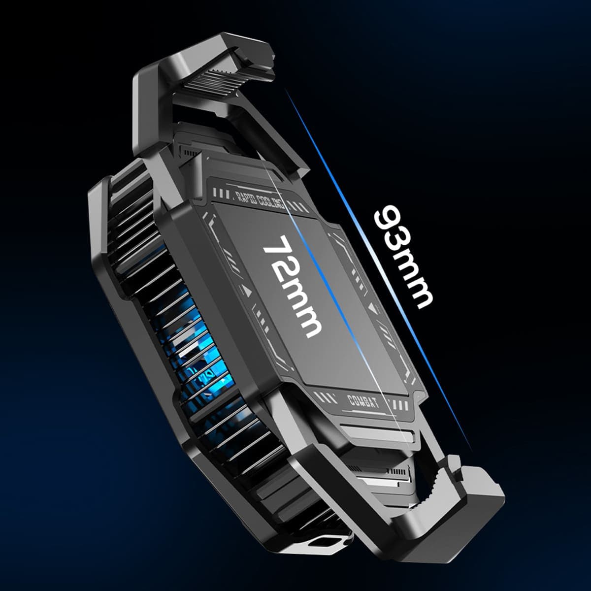 Quạt tản nhiệt điện thoại sò lạnh Memo DL20 Led RGB màn hình hiển thị nhiệt độ - 8