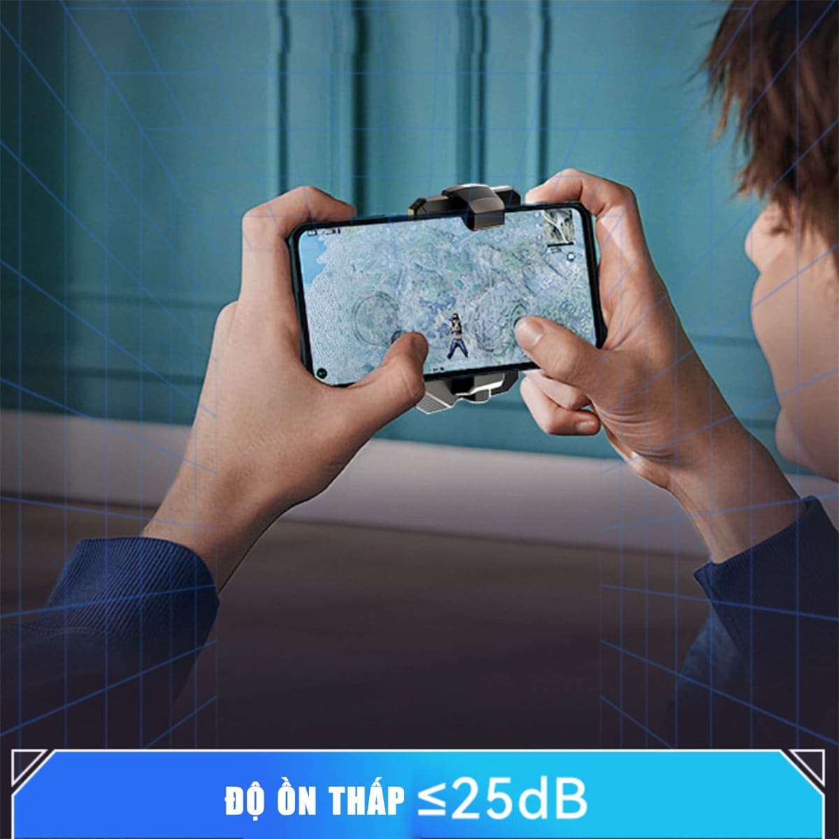 Quạt tản nhiệt điện thoại sò lạnh không dây X136 màn hình hiển thị nhiệt độ Led RGB - 9