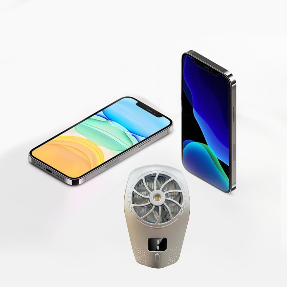 Quạt tản nhiệt điện thoại sò lạnh ngàm kẹp J26 màn hình hiển thị nhiệt độ Led RGB hỗ trợ livestream - 5