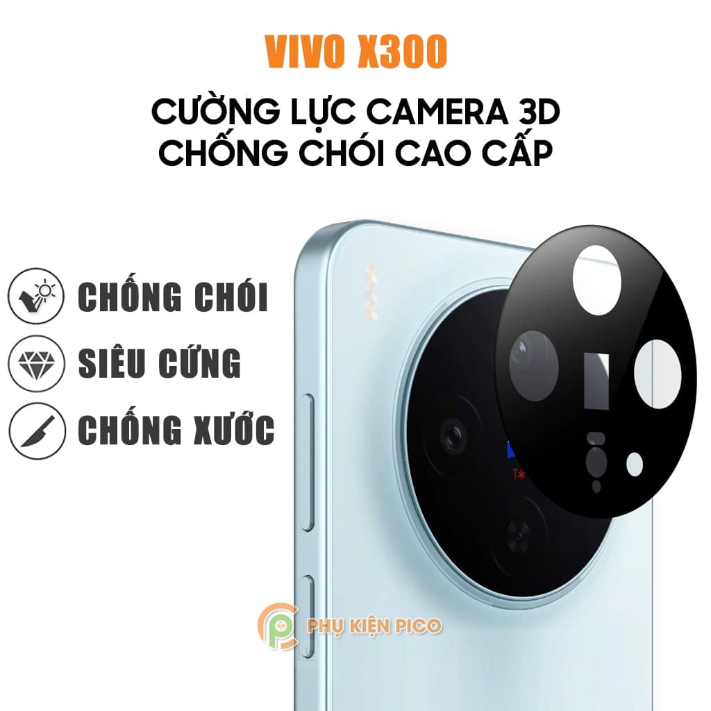 Dán camera Vivo X300 cường lực chống chói AR Anti-Reflection chống trầy xước va đập bảo vệ camera
