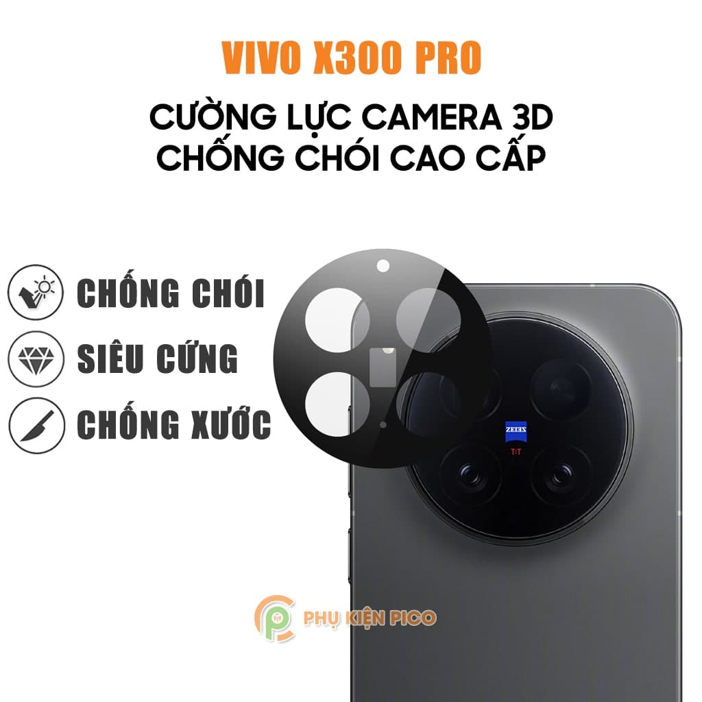 Dán camera Vivo X300 Pro cường lực chống chói AR Anti-Reflection chống trầy xước va đập bảo vệ camera