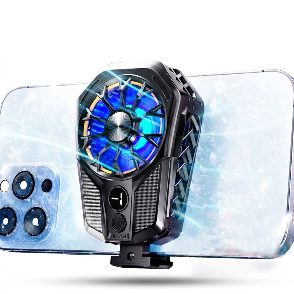 Quạt tản nhiệt điện thoại sò lạnh S09 màn hình hiển thị nhiệt Led RGB giảm nhiệt nhanh hỗ trợ tăng FPS Gaming Liên Quân PUBG FF - 2