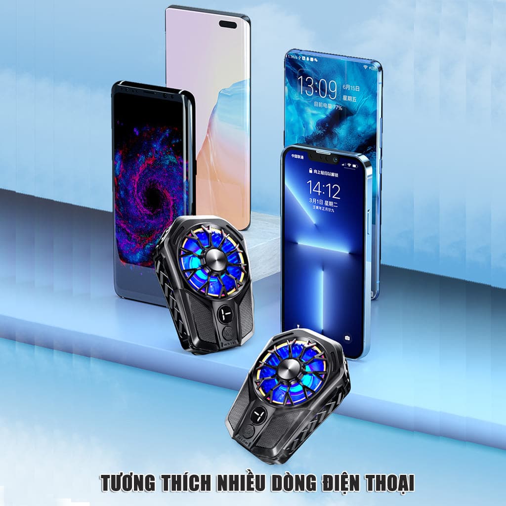 Quạt tản nhiệt điện thoại sò lạnh S09 màn hình hiển thị nhiệt Led RGB giảm nhiệt nhanh hỗ trợ tăng FPS Gaming Liên Quân PUBG FF - 8